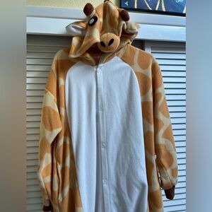 E Molly Fashions Tan and Brown Sz S Unisex Giraffe Onesie Halloween Costume